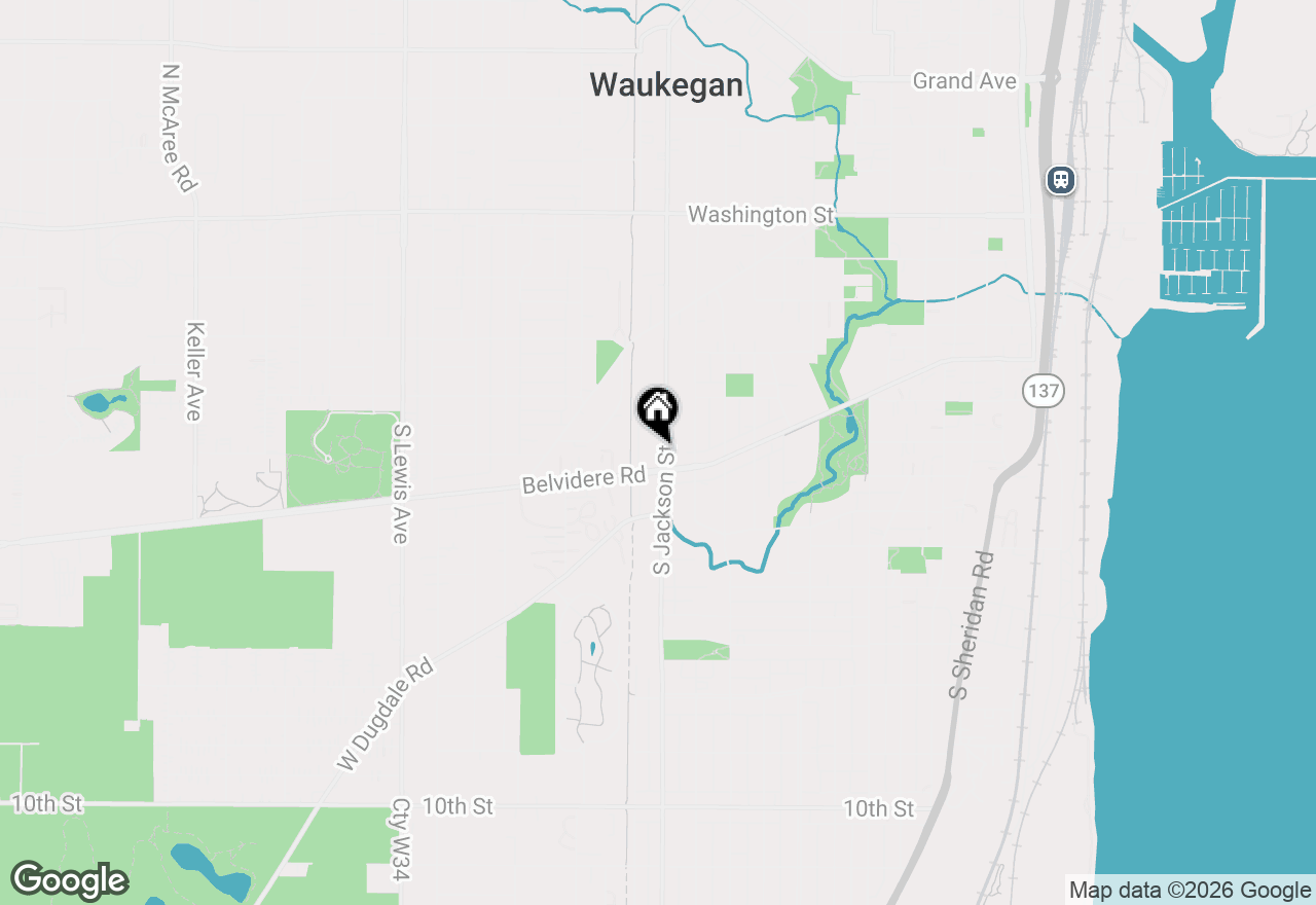 Map of 446 S Jackson Street, Waukegan, IL 60085