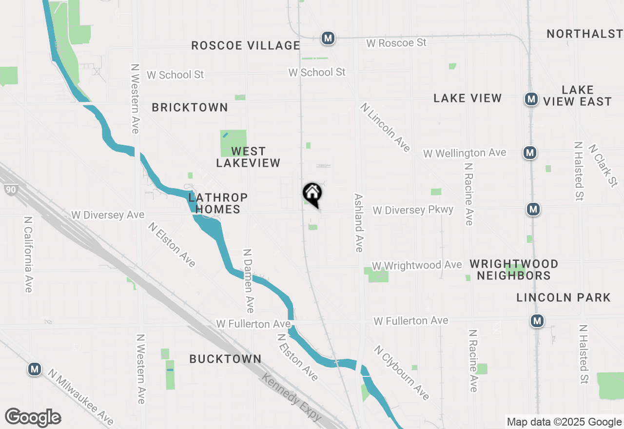 Map of 1735 W Diversey Parkway #104, Chicago, IL 60614