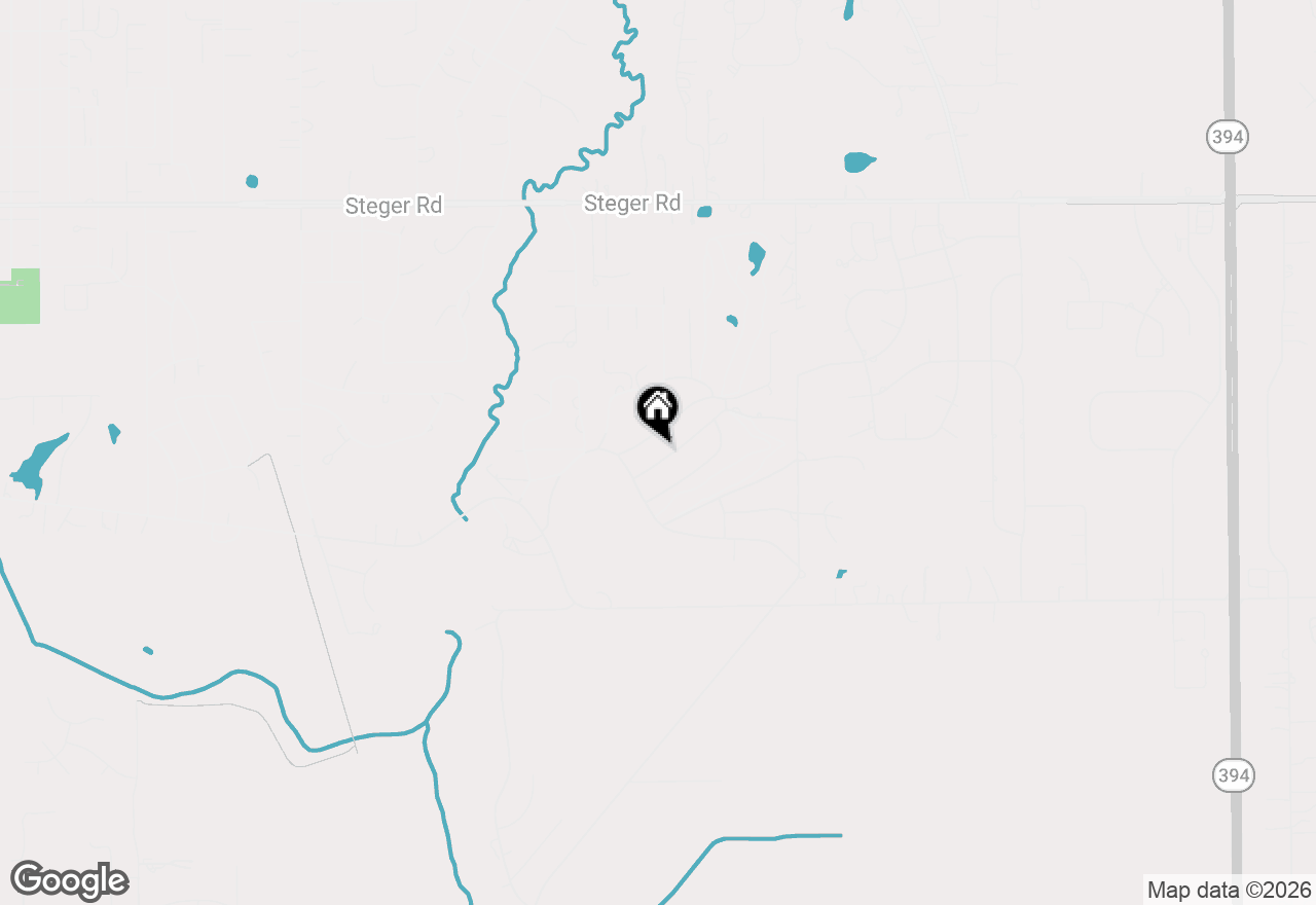 Map of 603 Huntley Terrace, Crete, IL 60417