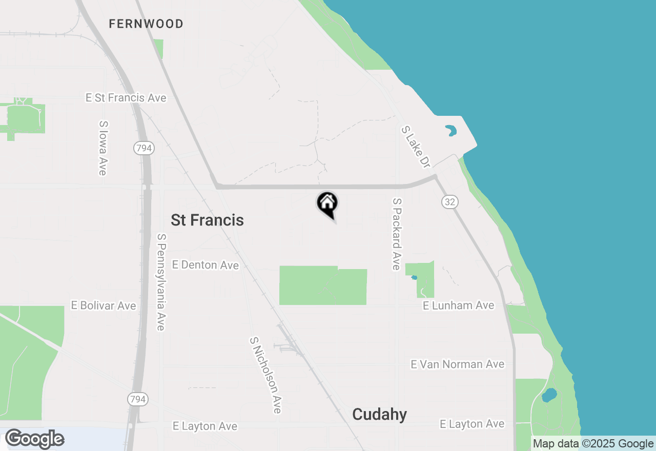 Map of 4020 S Alexander Ave, St. Francis, WI 53235
