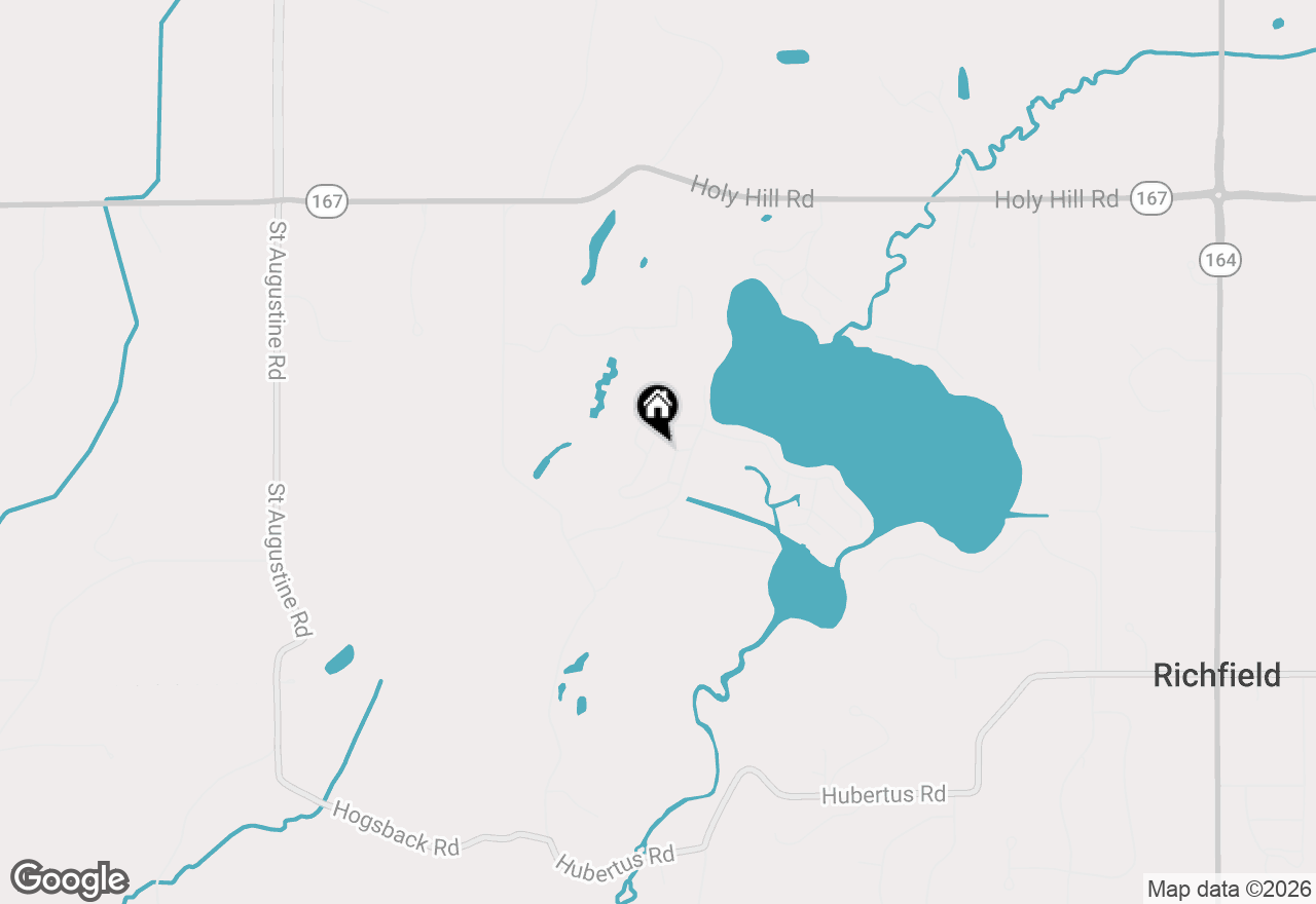 Map of 1515 Hillside Ln, Hubertus, WI 53033