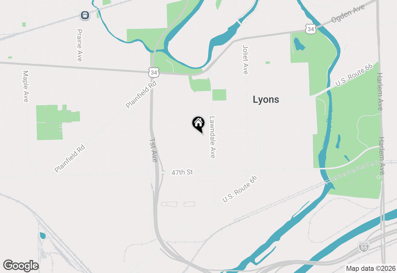 Map of 8240 45th Street, Lyons, IL 60534