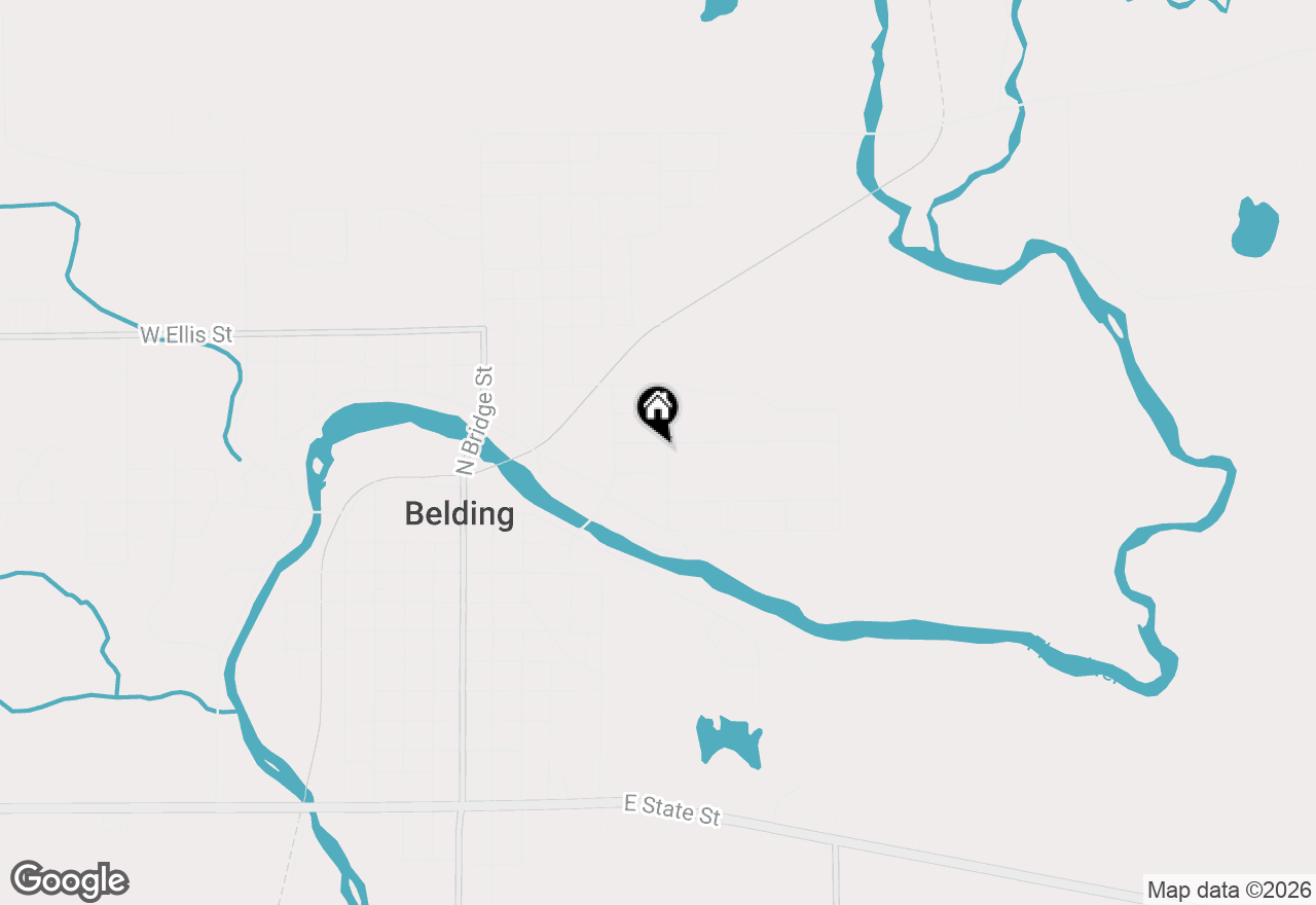 Map of 163 S York Street, Belding, MI 48809