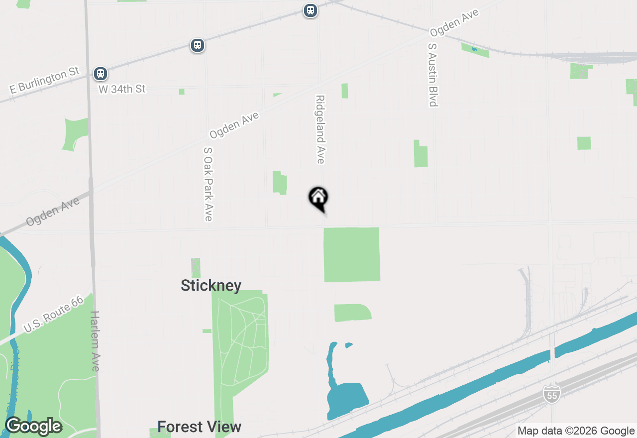 Map of 3838 Ridgeland Avenue, Berwyn, IL 60402