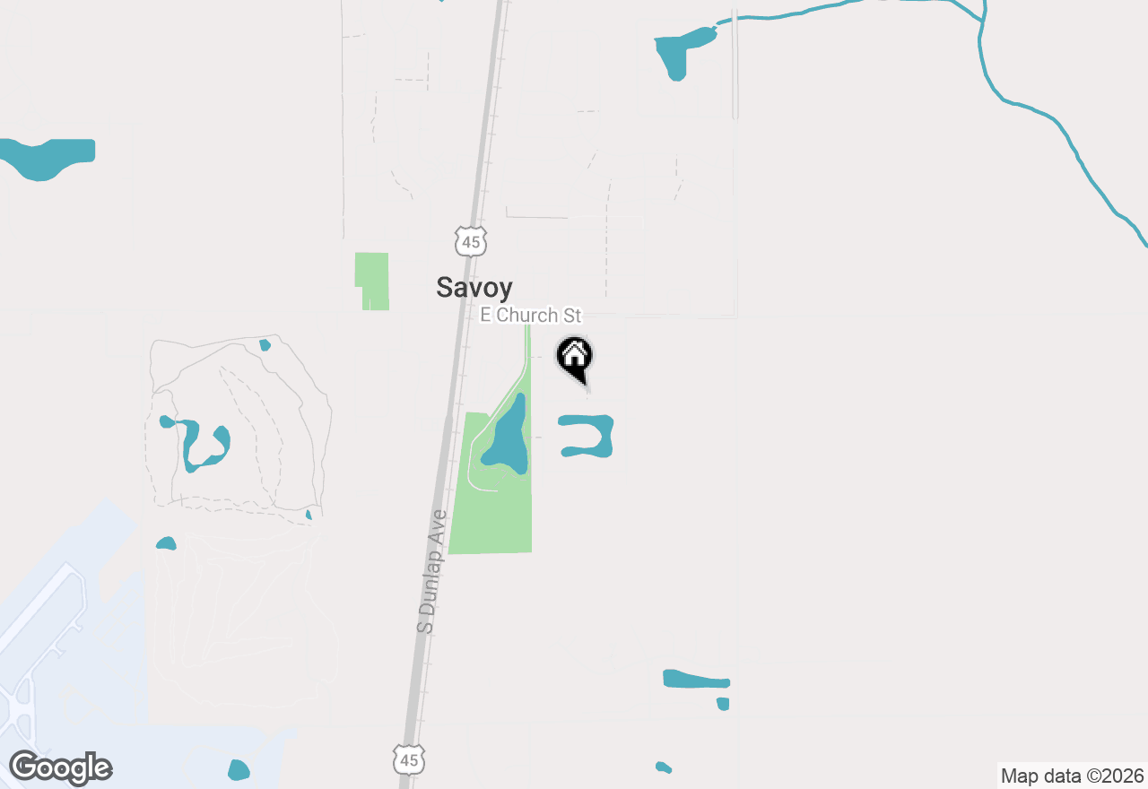 Map of 312 London Way, Savoy, IL 61874