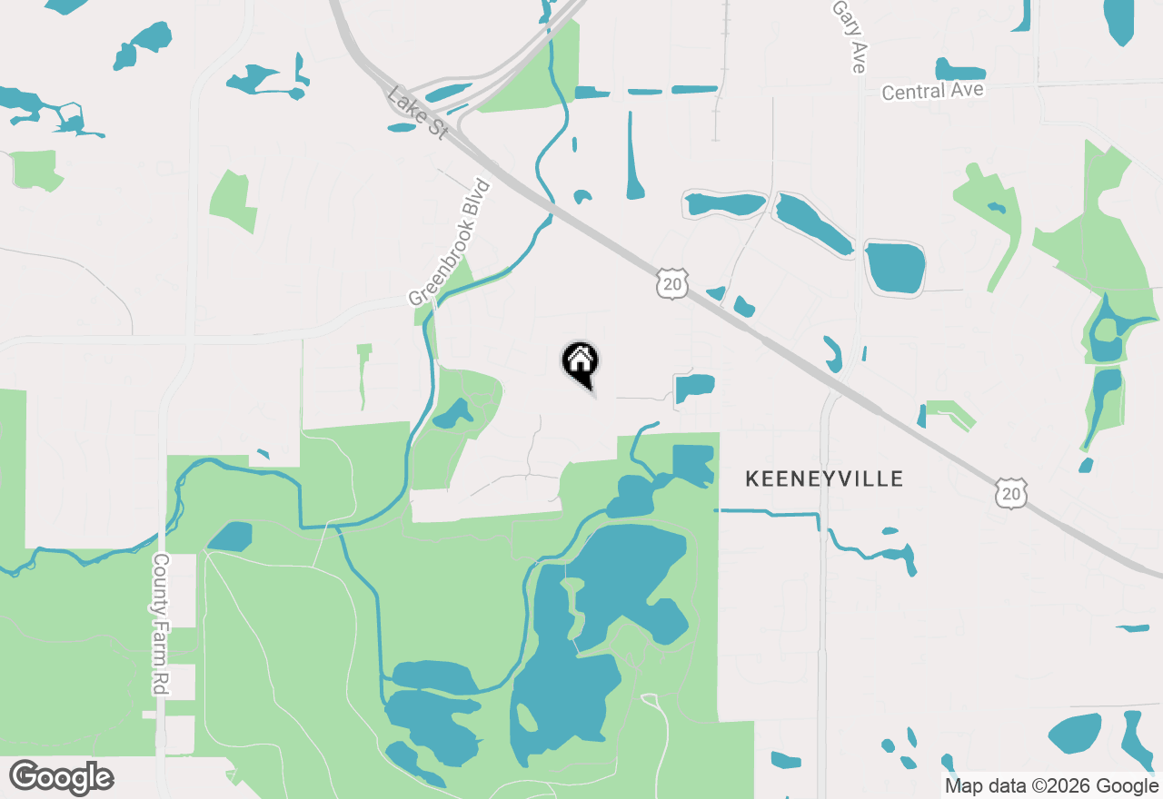 Map of 1180 Hialeah Lane, Hanover Park, IL 60133