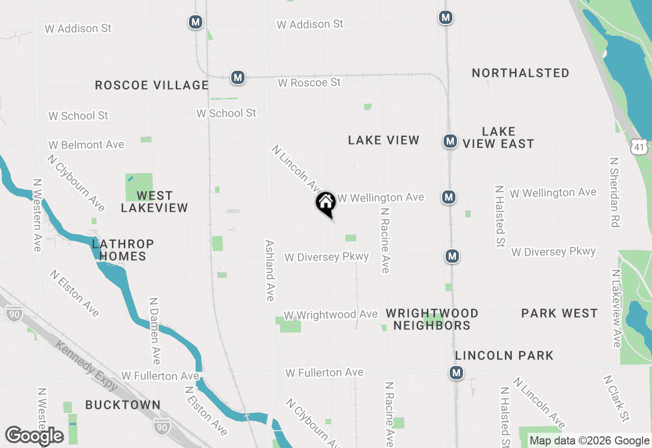 Map of 1400 W George Street #3, Chicago, IL 60657