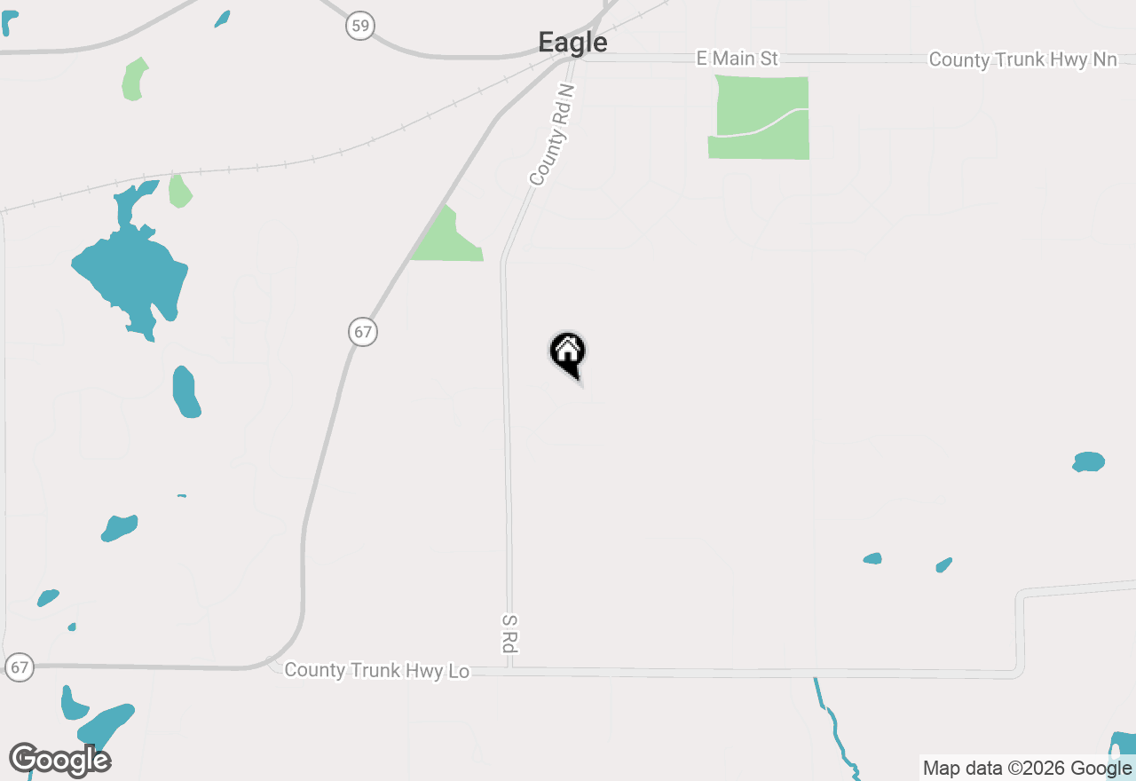 Map of S98W36840 Juniper Ln, Eagle, WI 53119