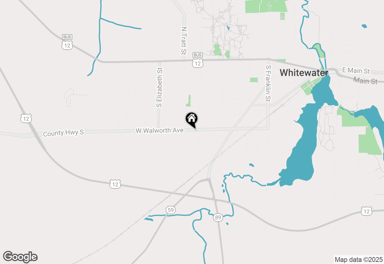 Map of 1027 W Walworth Ave, Whitewater, WI 53190