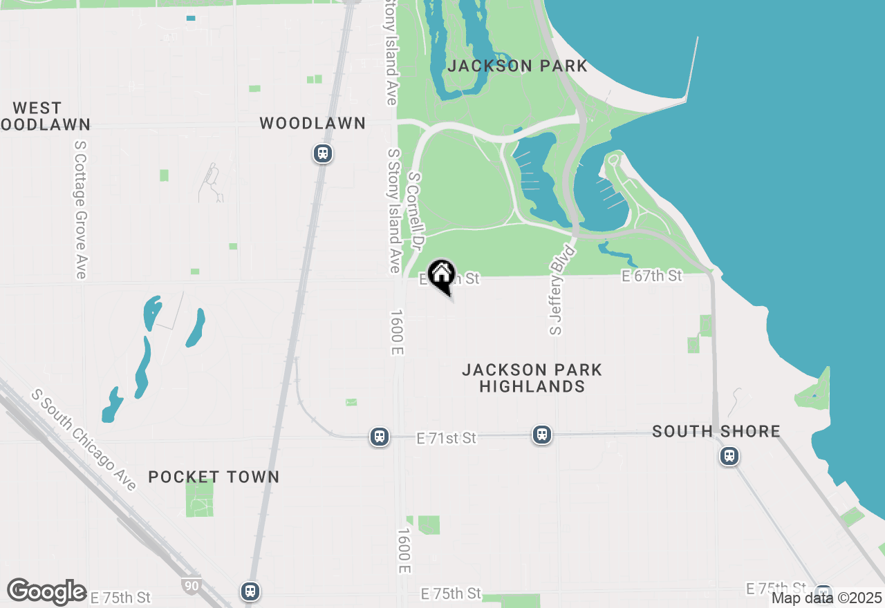 Map of 6737 S East End Avenue #1N, Chicago, IL 60649