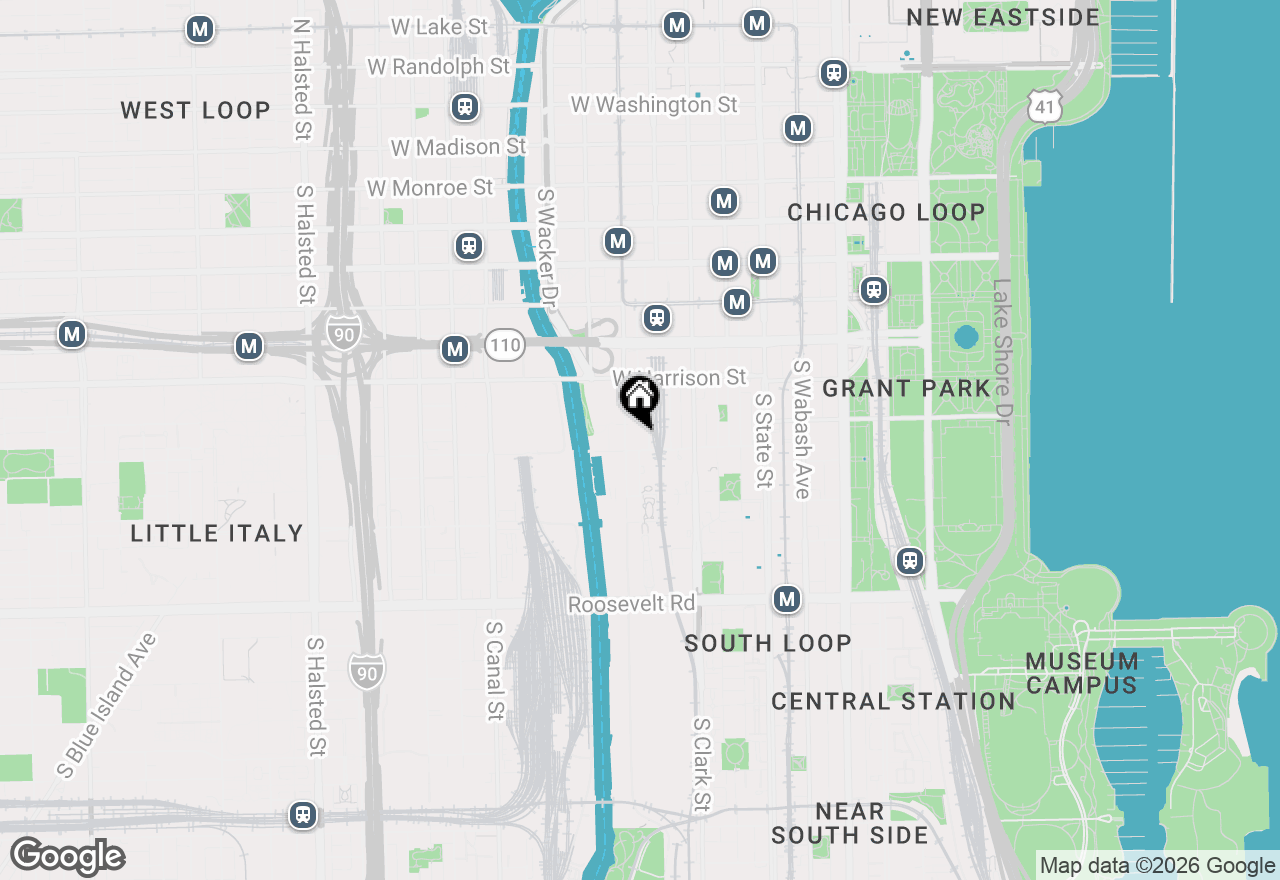 Map of 732 S Financial Street #608, Chicago, IL 60605