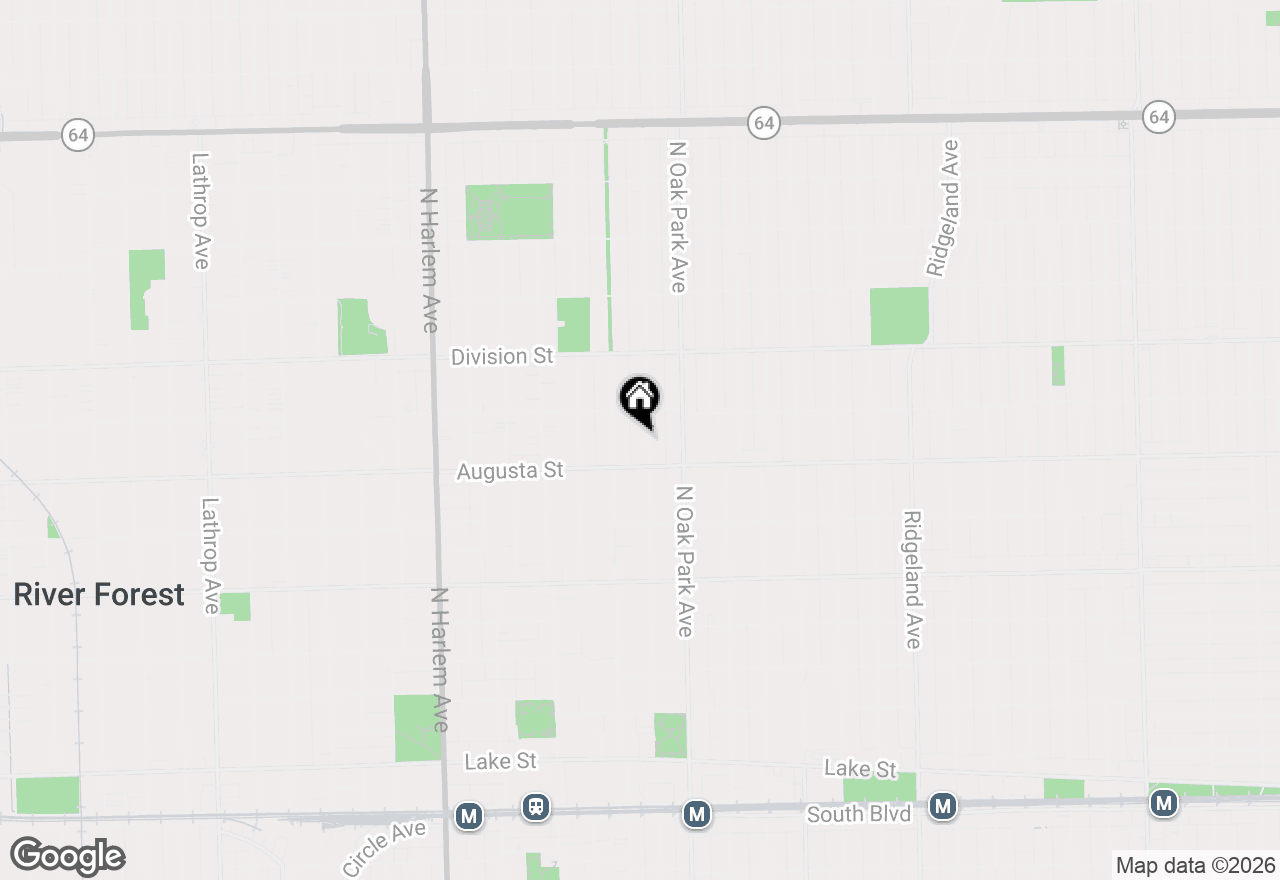 Map of 721 N Grove Avenue, Oak Park, IL 60302