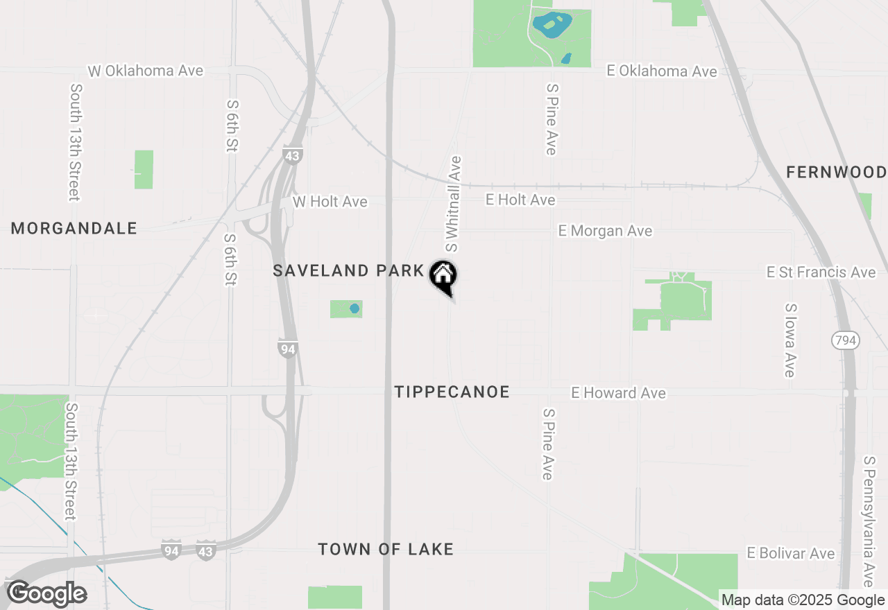 Map of 3671 S Whitnall Ave, Milwaukee, WI 53207