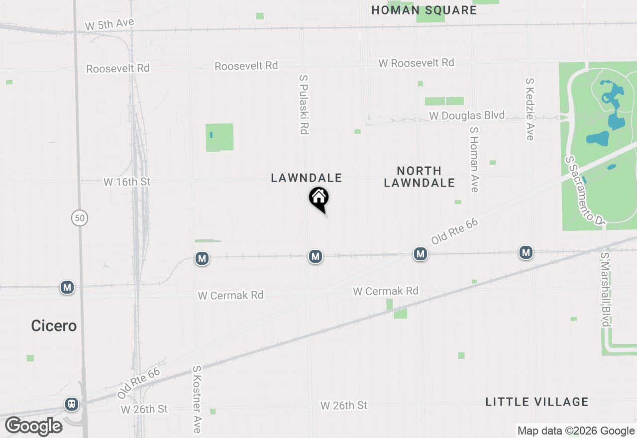 Map of 1824 S Harding Avenue, Chicago, IL 60623
