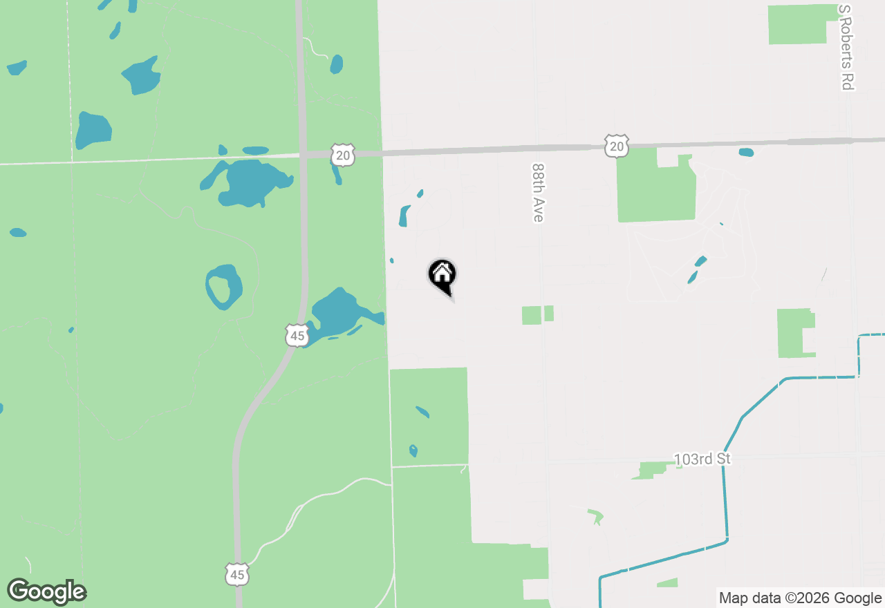 Map of 9019 W Sierra Lane, Palos Hills, IL 60465