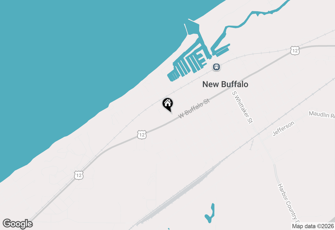 Map of 26 N Eagle Street, New Buffalo, MI 49117