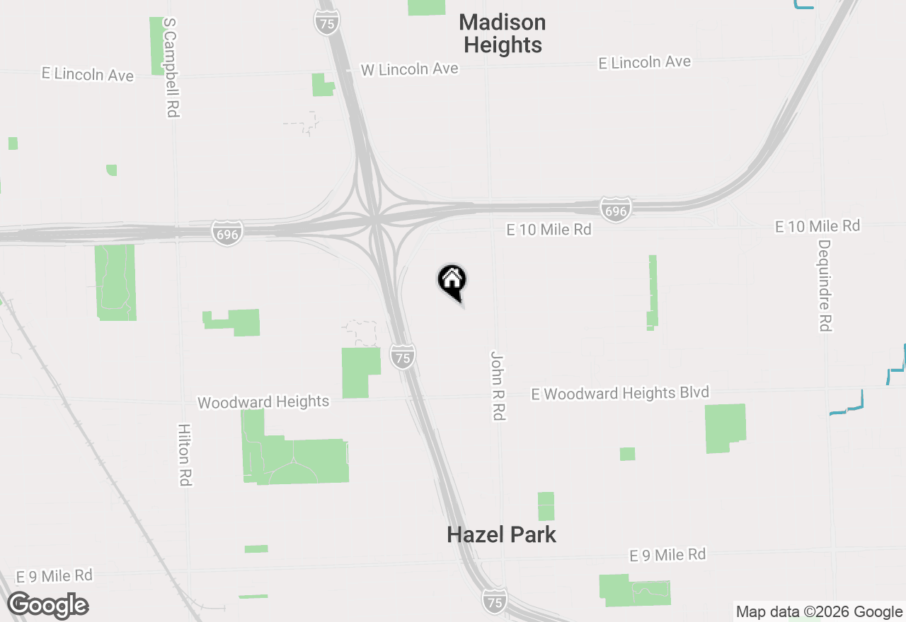 Map of 136 Mapledale Avenue, Hazel Park, MI 48030