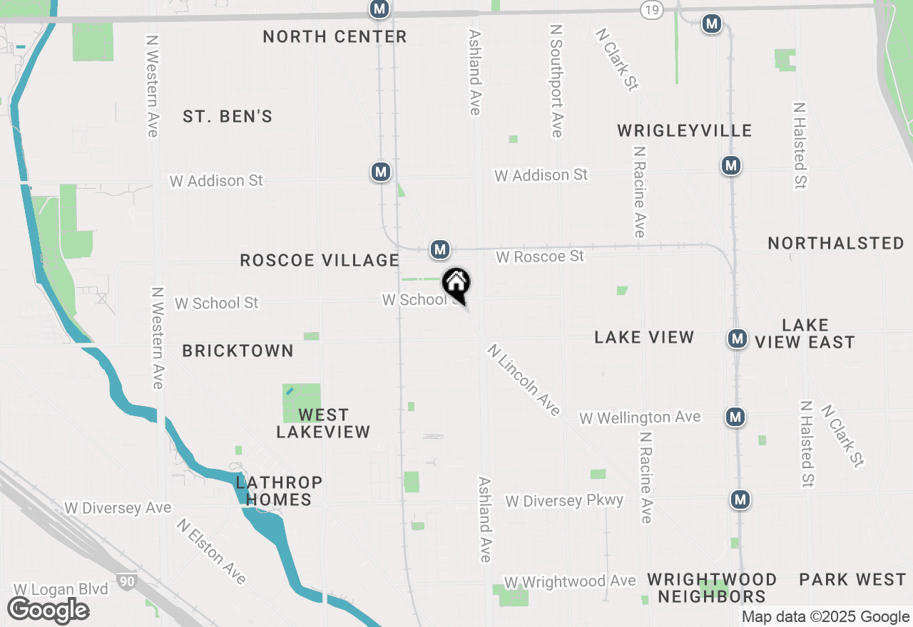 Map of 1636 W Melrose Street #102, Chicago, IL 60657