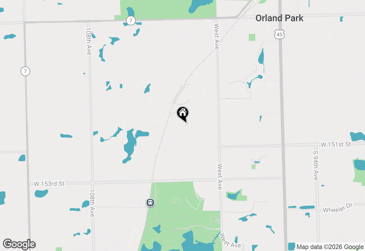 Map of 10231 Hawthorne Drive, Orland Park, IL 60462