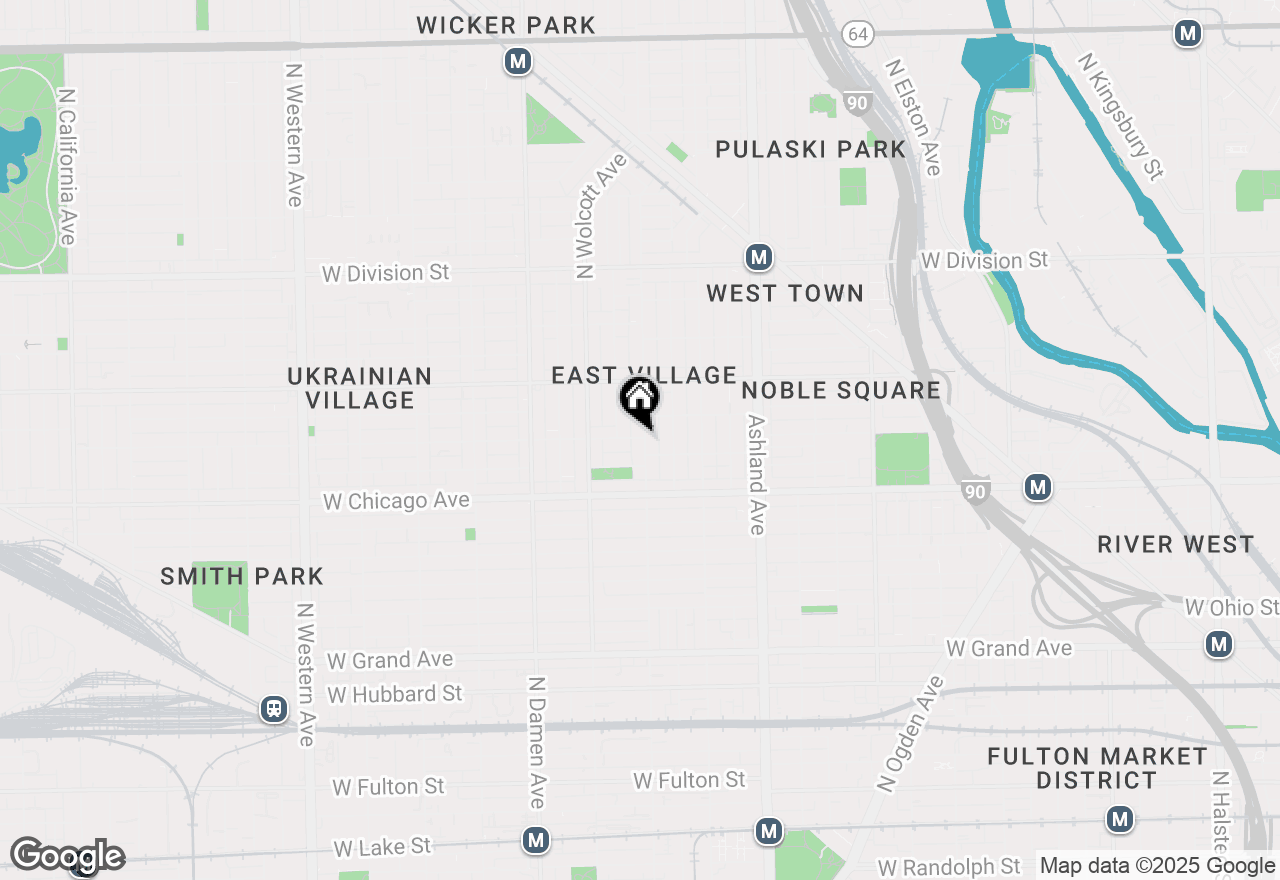 Map of 858 N Wood Street #2F, Chicago, IL 60622