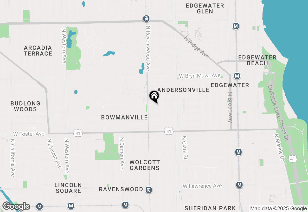 Map of 1737 W Balmoral Avenue #1A, Chicago, IL 60640
