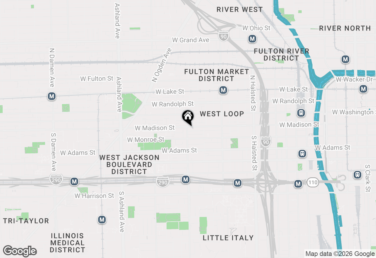 Map of 1169 W Madison Street #4W, Chicago, IL 60607