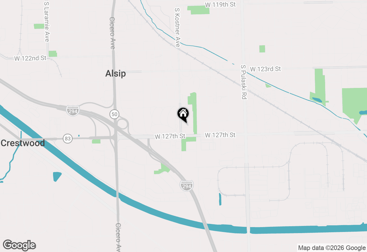 Map of 4343 W Emerald Way Street, Alsip, IL 60803