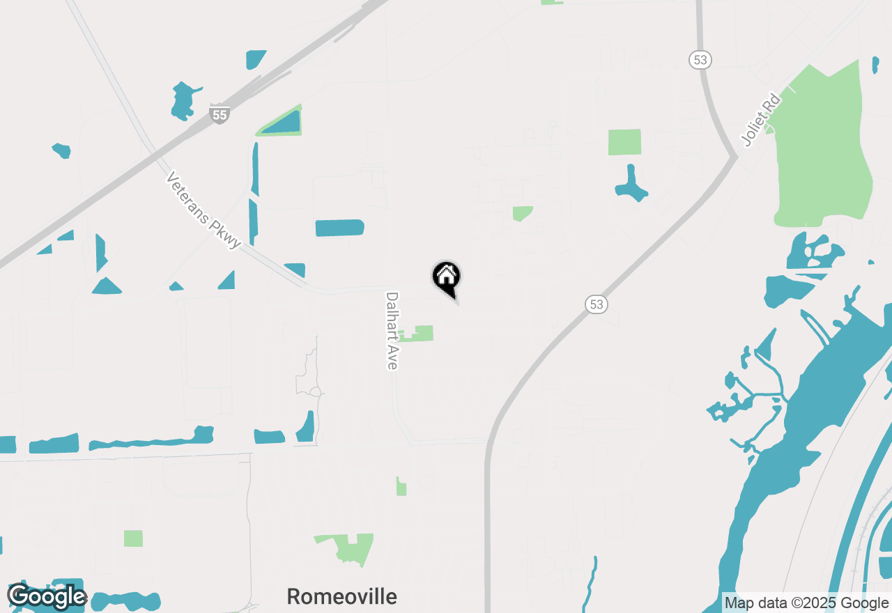 Map of 64 Abbeywood Drive, Romeoville, IL 60446