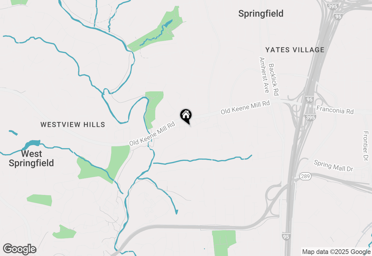 Map of 6498 Milva Lane, Springfield, VA 22150