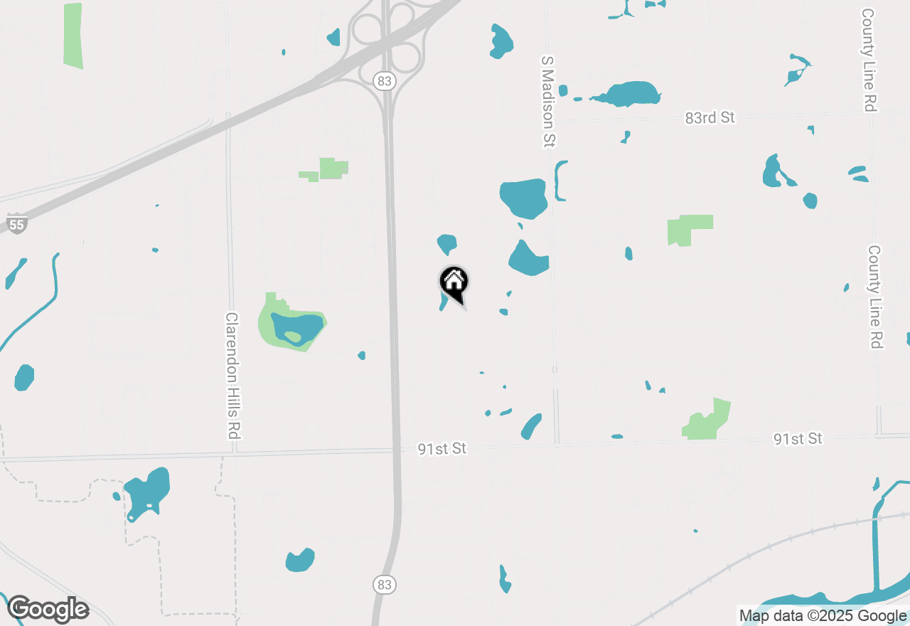 Map of 8730 S Skyline Drive, Burr Ridge, IL 60527