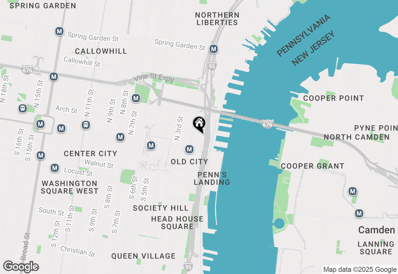 Map of 115 Cuthbert Street #B, Philadelphia, PA 19106