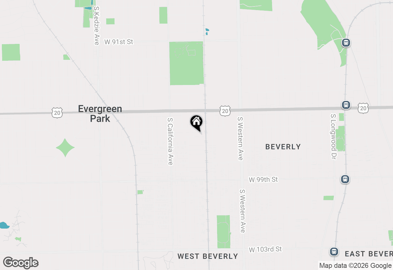 Map of 2626 W 96th Place, Evergreen Park, IL 60805