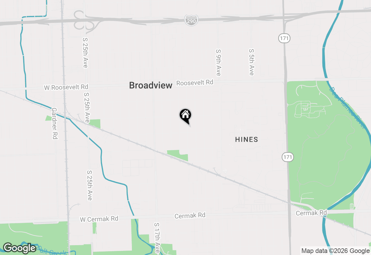 Map of 2432 S 13th Avenue, Broadview, IL 60155