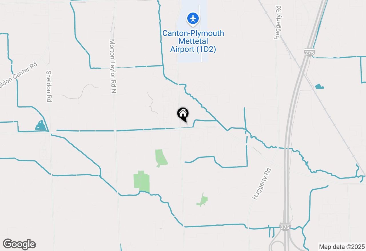 Map of 7255 Green Meadow Lane, Canton, MI 48187