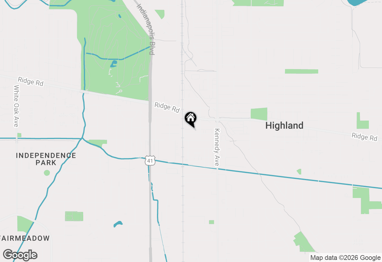 Map of 2627 Clough Avenue, Highland, IN 46322