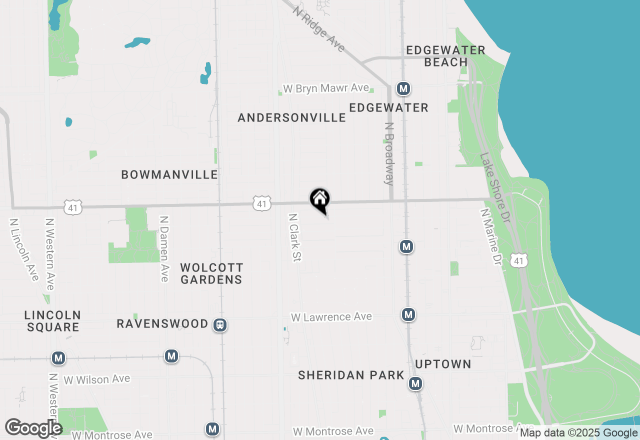 Map of 1433 W Winona Street, Chicago, IL 60640