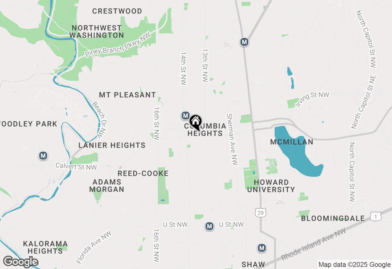 Map of 1337 Harvard Street Nw #1, Washington, DC 20009
