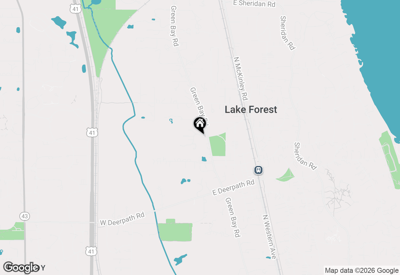 Map of 880 N Green Bay Road, Lake Forest, IL 60045