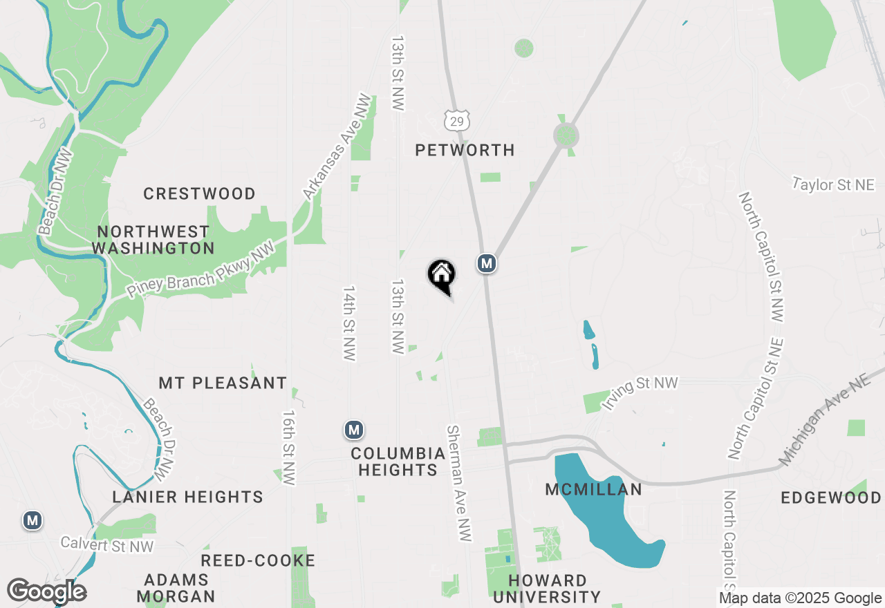 Map of 3615 10th Street Nw #A, Washington, DC 20010