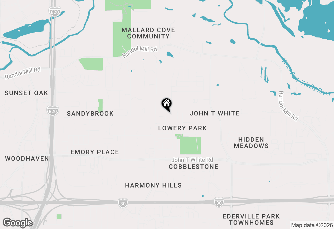 Map of 7501 Little Rock Lane, Fort Worth, TX 76120