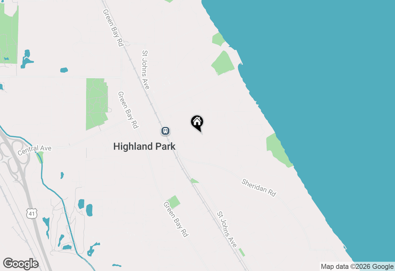 Map of 390 Hazel Avenue, Highland Park, IL 60035