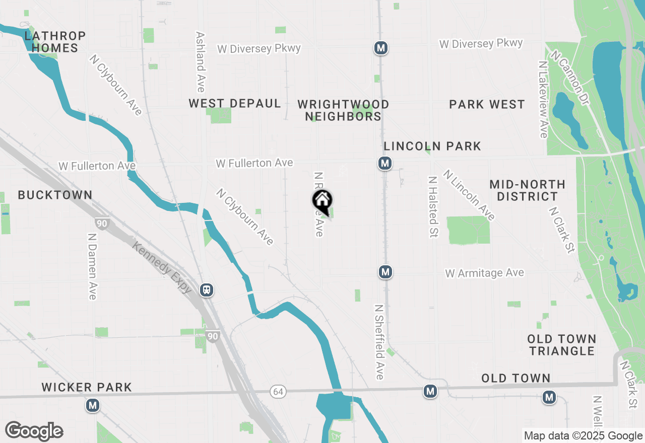 Map of 1157 W Webster Avenue #1, Chicago, IL 60614