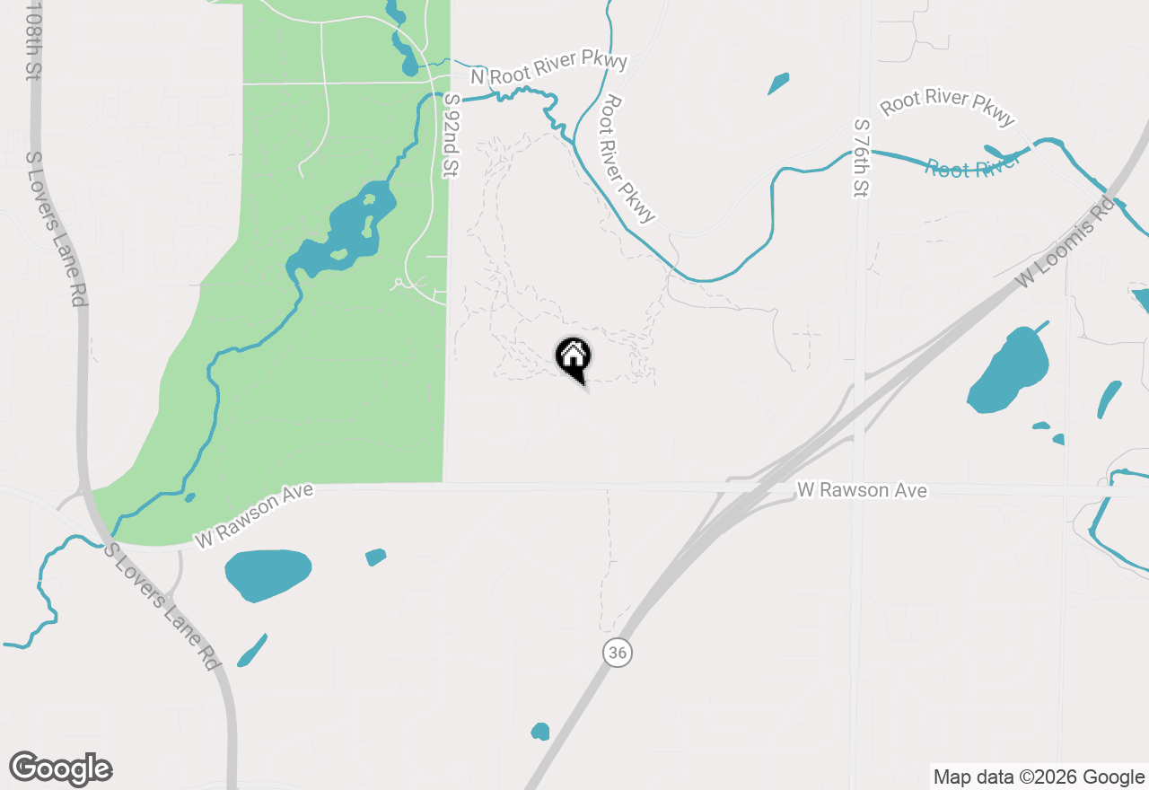 Map of 8710 W Hawthorne Ln, Franklin, WI 53132