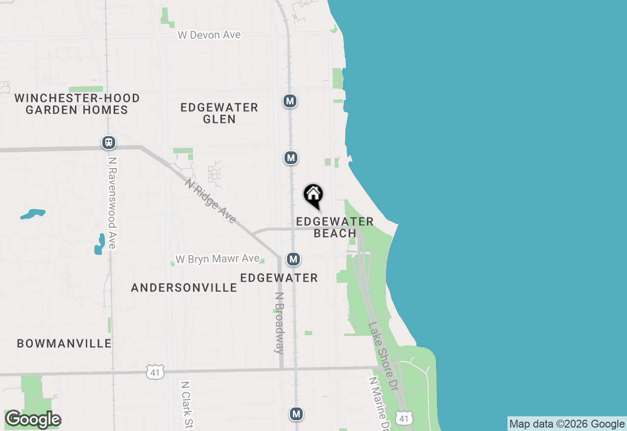 Map of 5726 N Kenmore Avenue #GS, Chicago, IL 60660