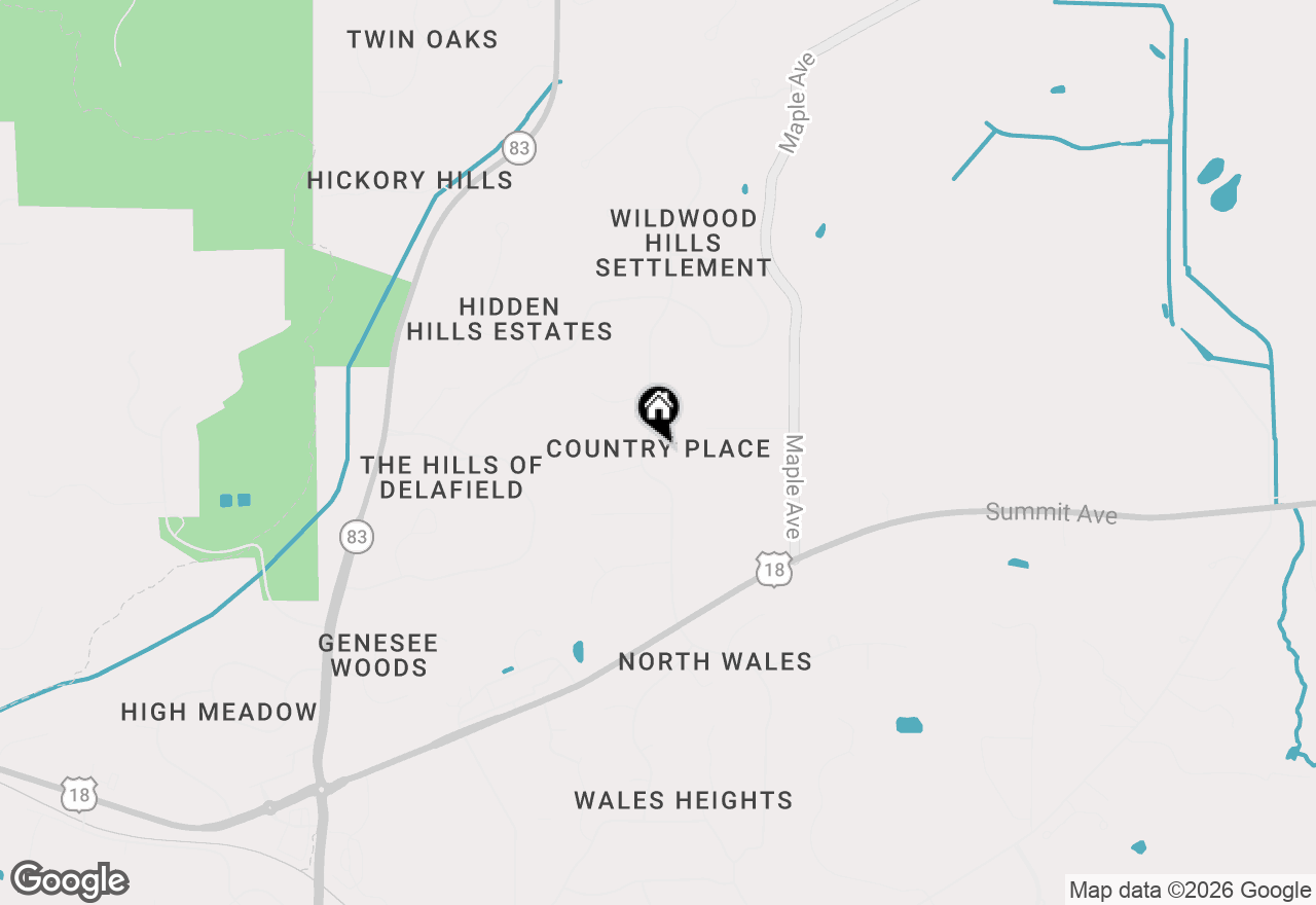 Map of W312S950 Wildwood Trl, Wales, WI 53183