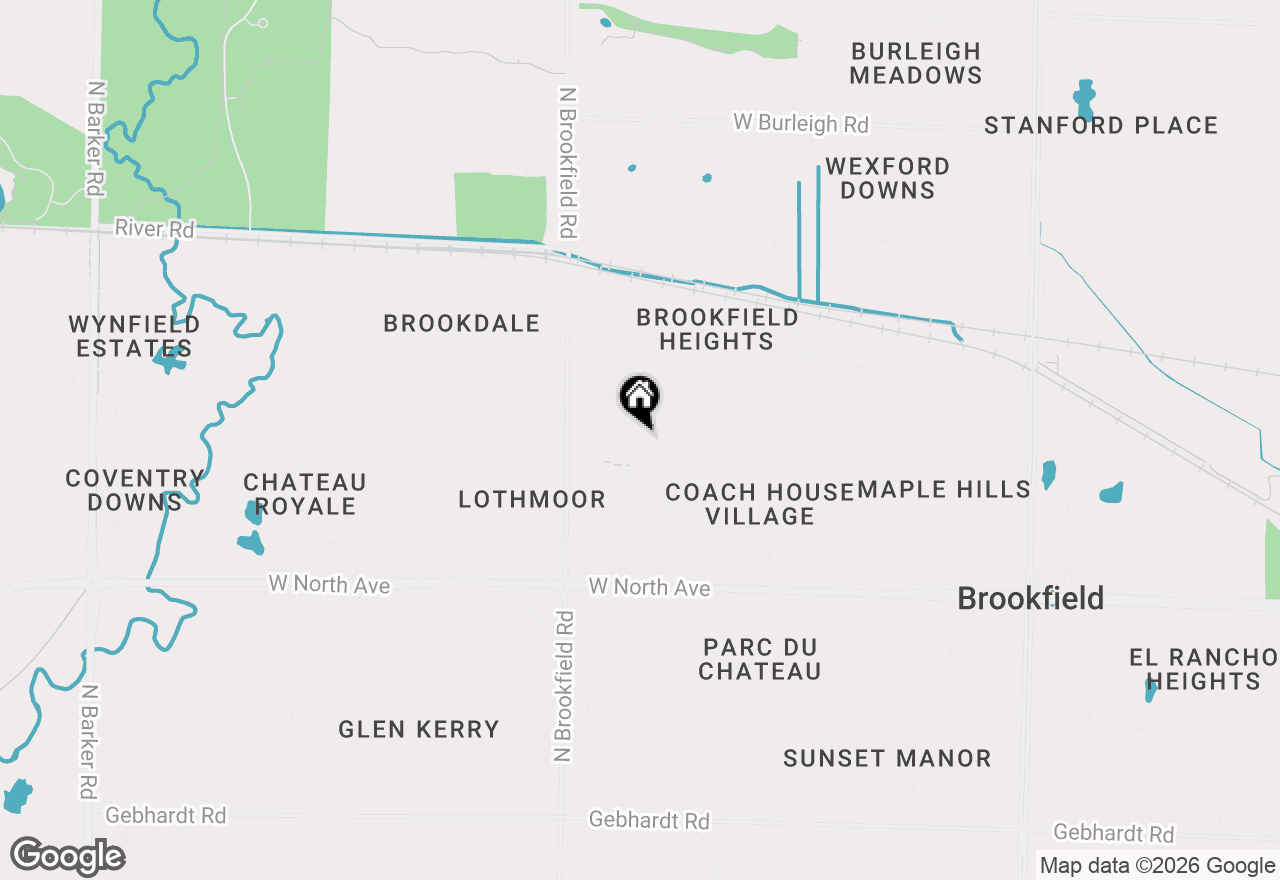 Map of 2540 Anita Dr, Brookfield, WI 53045