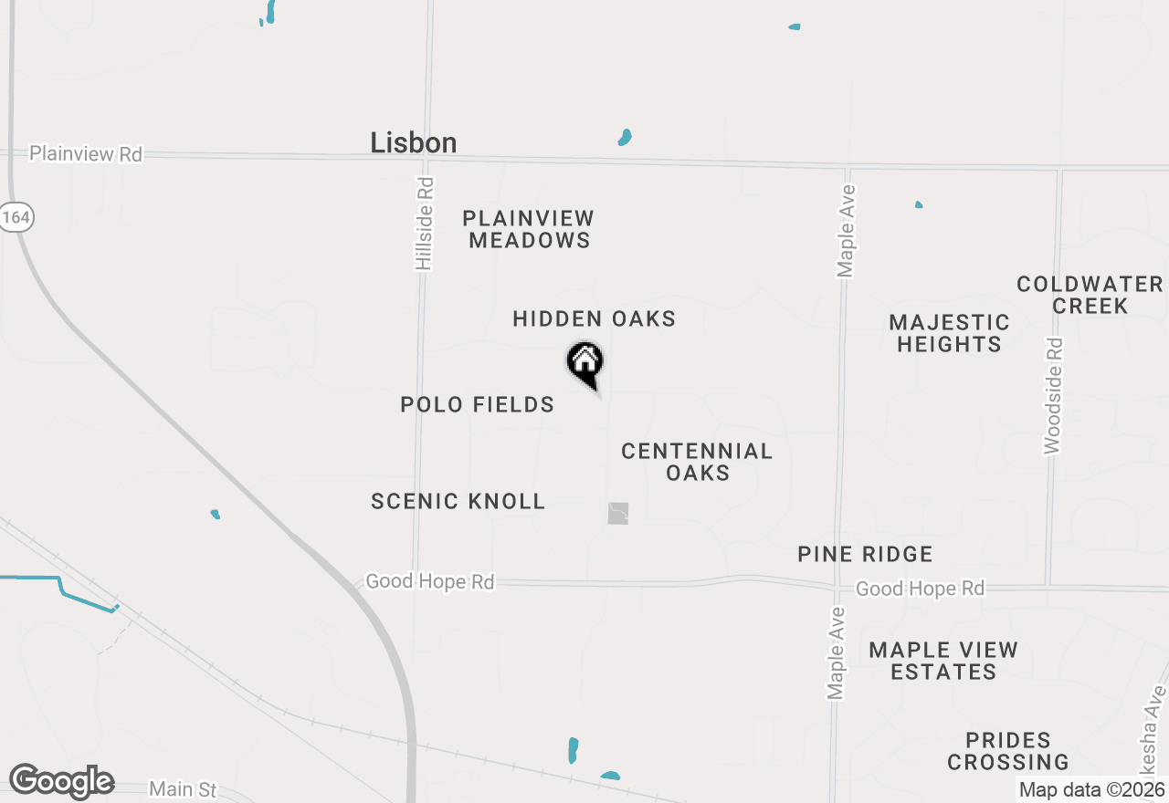 Map of N75W24615 Overland Rd, Sussex, WI 53089