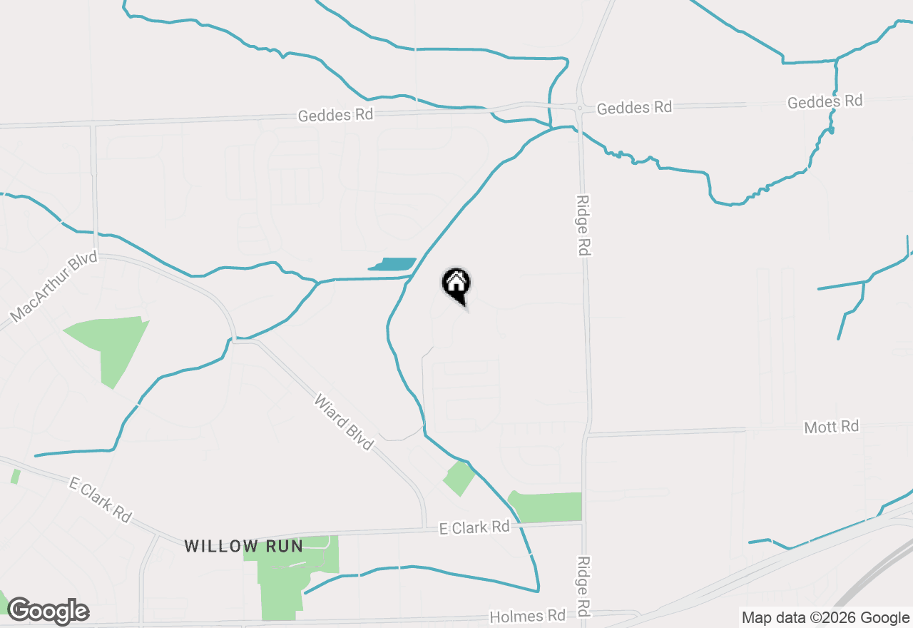 Map of 1695 Weeping Willow Court, Ypsilanti, MI 48198