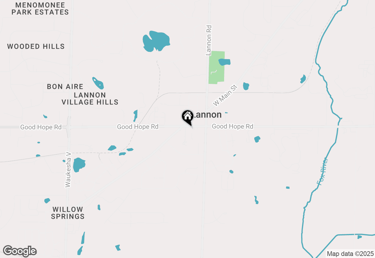 Map of 20581 W Good Hope Rd, Lannon, WI 53046