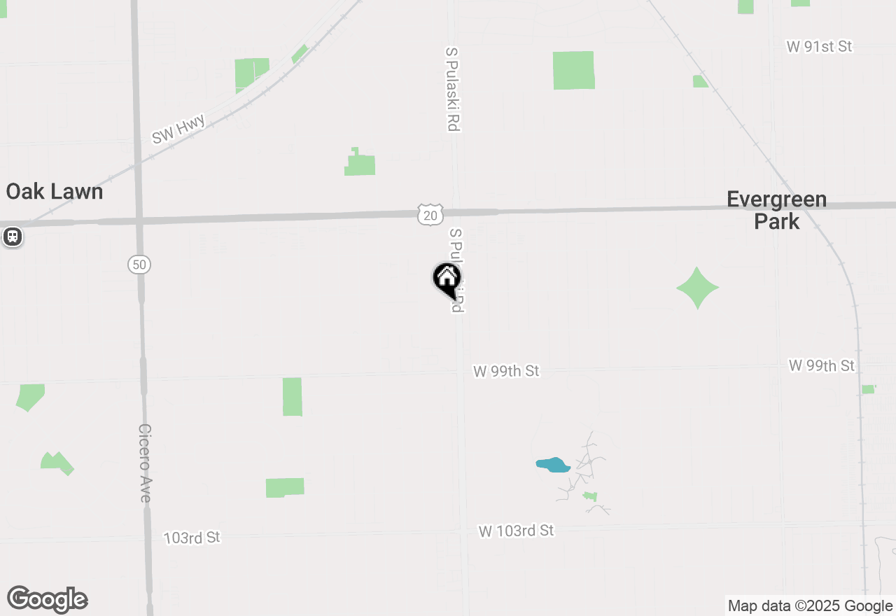 Map of 9720 S Pulaski Road #404, Oak Lawn, IL 60453